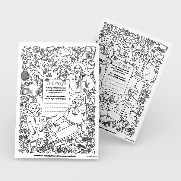 Puberty Colouring-In Sheet (Download Only)
